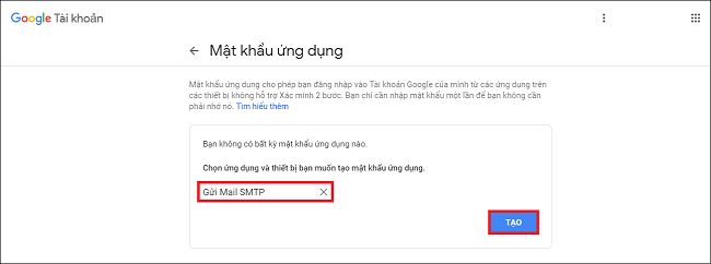 Cấu hình SMTP Gmail 4