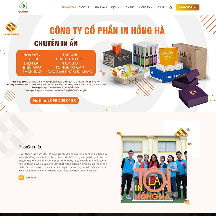 Theme WordPress Elementor công ty in ấn 07