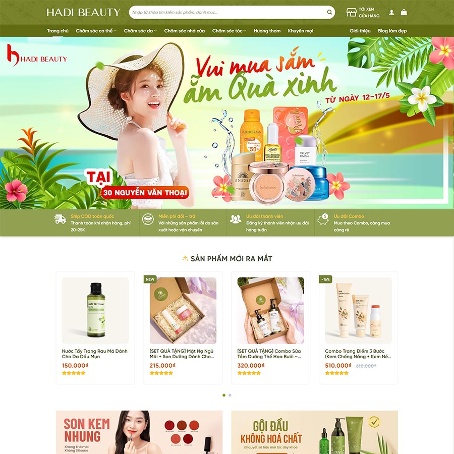 Theme WordPress mỹ phẩm 20