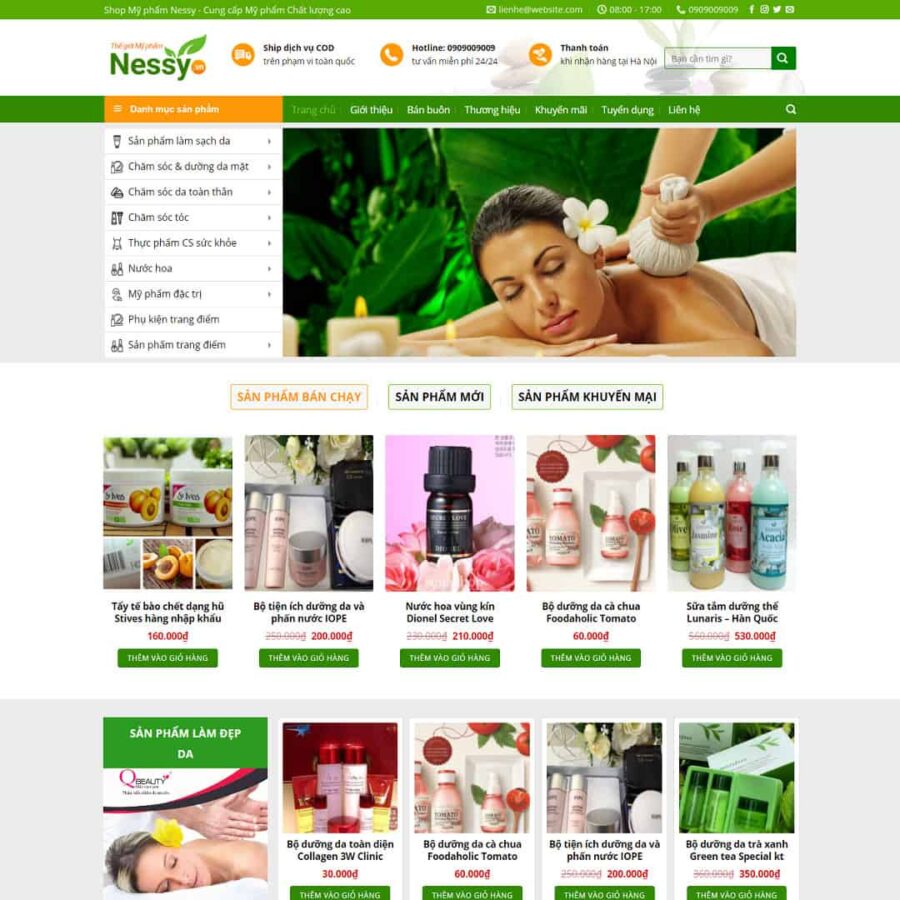 Theme WordPress Shop mỹ phẩm 03