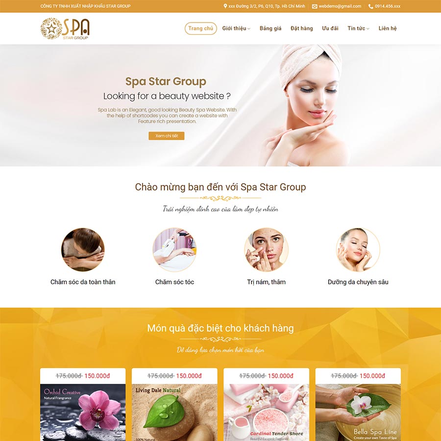 Theme WordPress Spa, làm đẹp 11